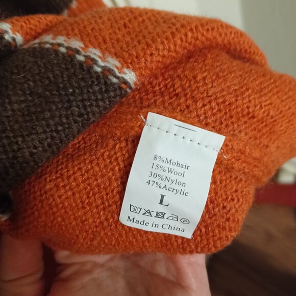 Fall colors wool blend Cardigan - Picture 2 of 3